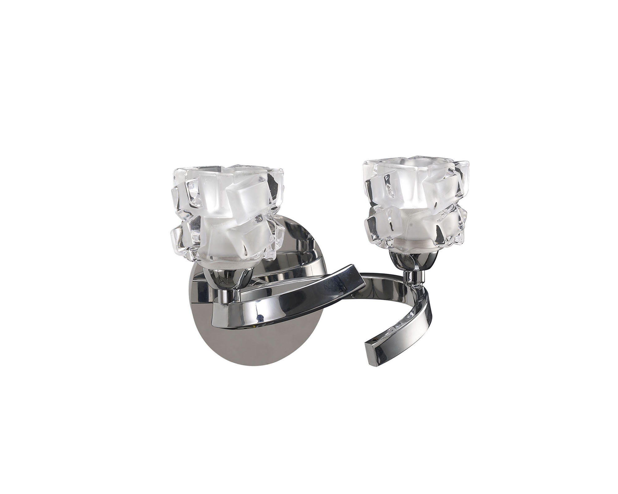 Ice Polished Chrome Wall Lights Mantra Armed Wall Lights